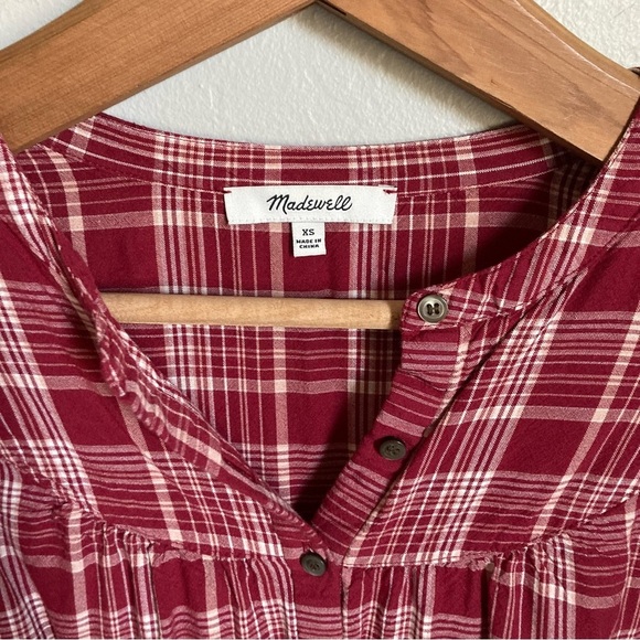 Madewell Button Up Plaid Shirt Size XS - Picture 3 of 4
